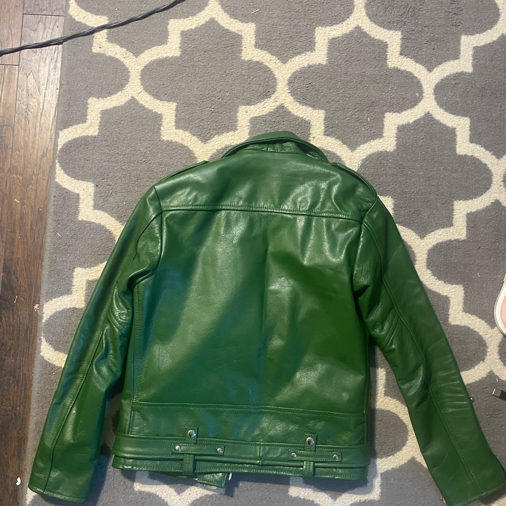 Green Leather Performance Jacket - image 1